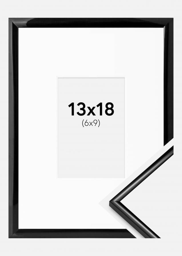 Cadre Scandi Noir 13x18 cm - Passe-partout Blanc 7x10 cm