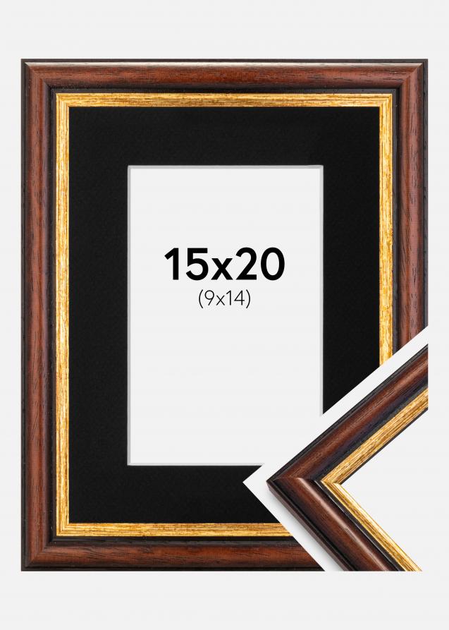 Cadre Siljan Brun 15x20 cm - Passe-partout Noir 10x15 cm