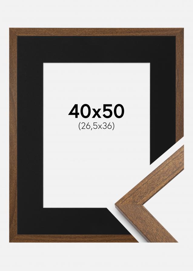 Cadre Stilren Warm Brown 40x50 cm - Passe-partout Noir 27,5x37 cm