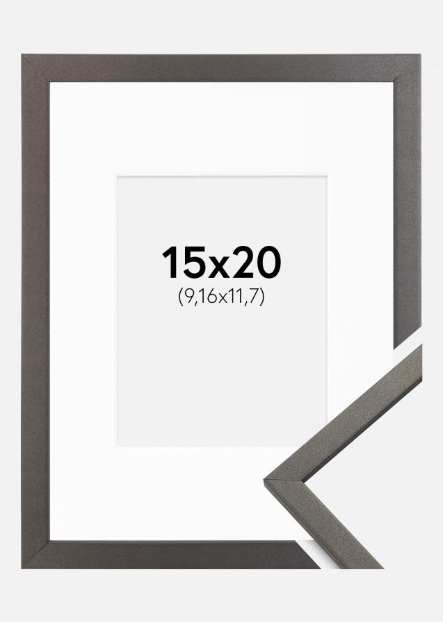 Cadre Edsbyn Graphite 15x20 cm - Passe-partout Blanc 4x5 pouces