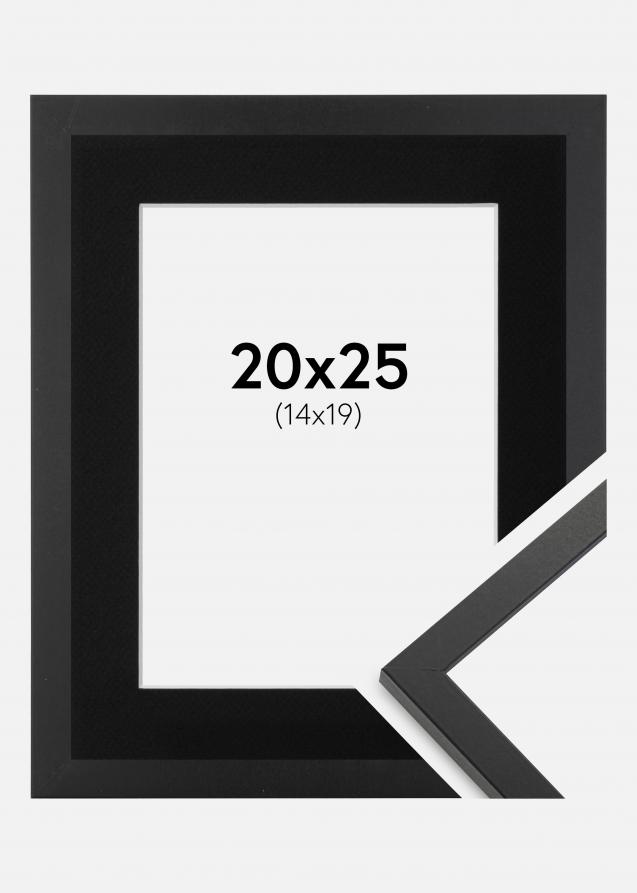 Cadre Trendy Noir 20x25 cm - Passe-partout Noir 15x20 cm