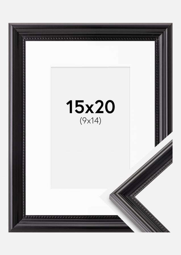 Cadre Gala Noir 15x20 cm - Passe-partout Blanc 10x15 cm