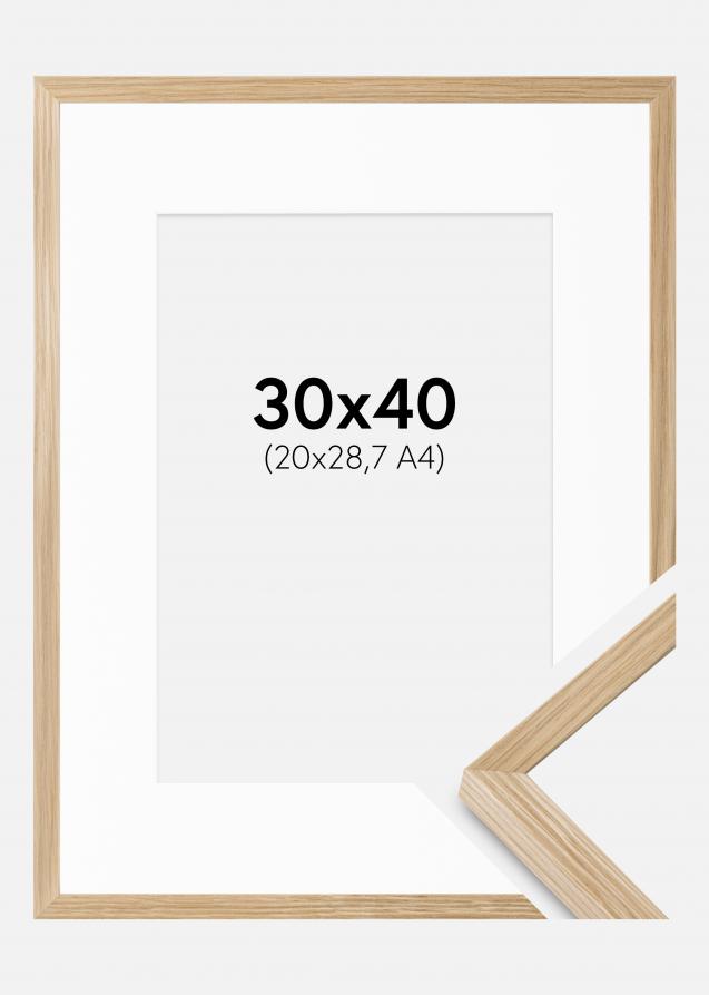 Cadre Soul Oak Veneer 30x40 cm - Passe-partout Blanc 21x29,7 cm (A4)
