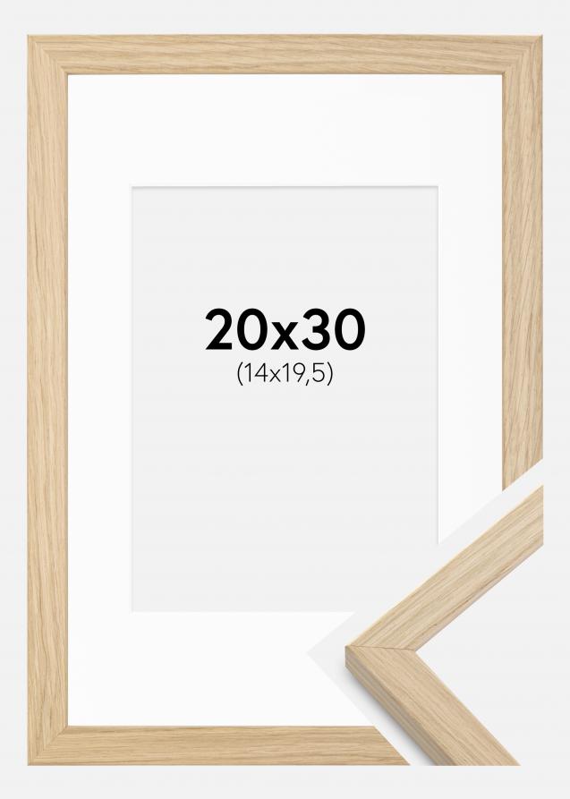 Cadre Grimsåker Chêne 20x30 cm - Passe-partout Blanc 15x21 cm (A5)