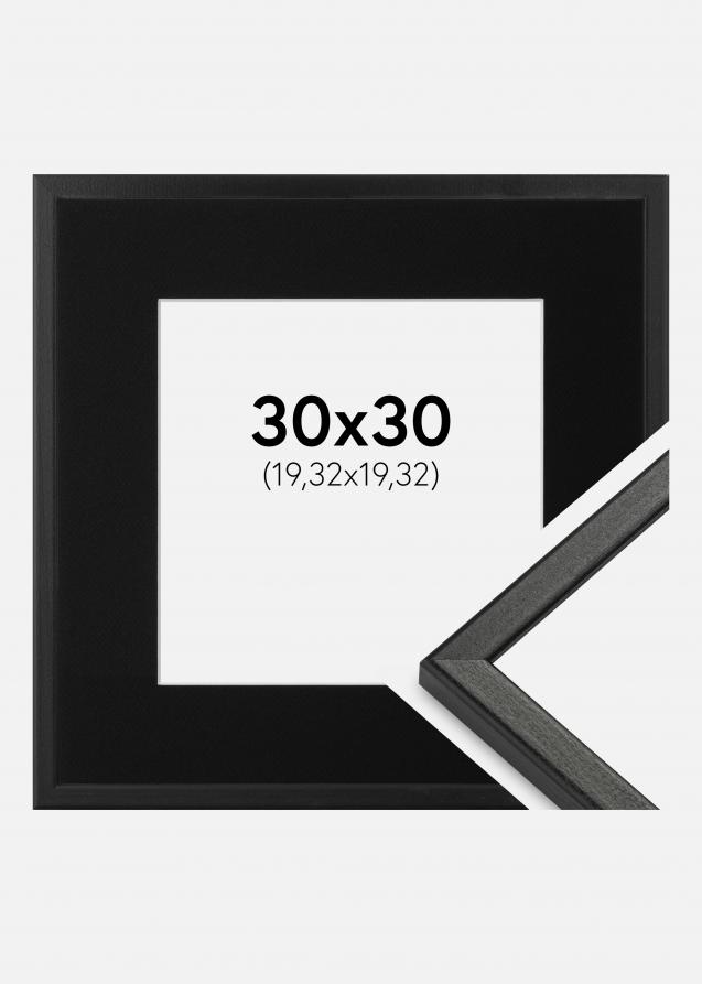 Cadre Kaspar Noir 30x30 cm - Passe-partout Noir 8x8 pouces