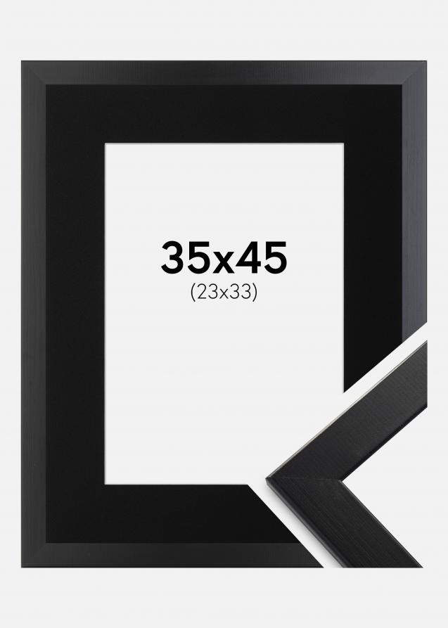 Cadre Trendline Noir 35x45 cm - Passe-partout Noir 24x34 cm