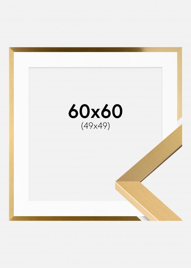 Cadre Selection Or 60x60 cm - Passe-partout Blanc 50x50 cm