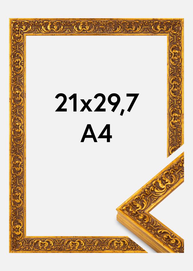 Cadre Amber Verre acrylique Or 21x29,7 cm (A4)