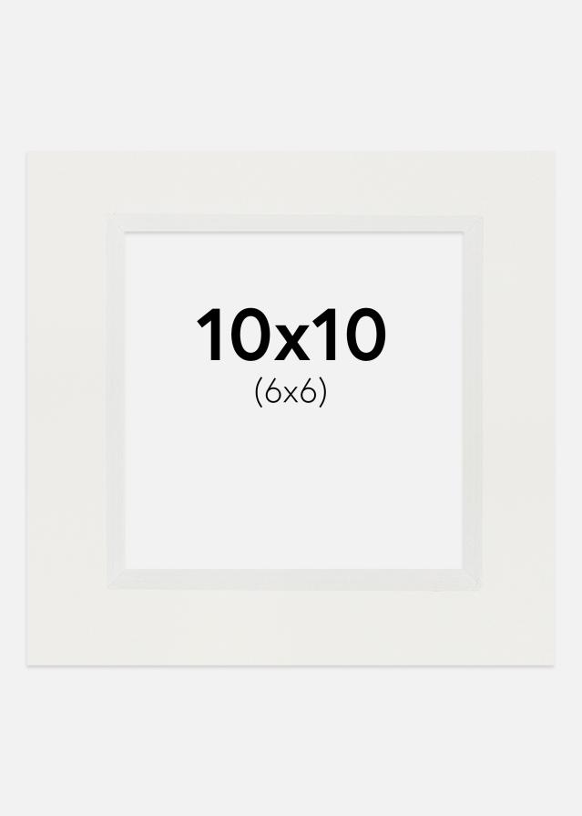 Passe-partout Blanc 3 mm (noyau blanc) 10x10 cm (6x6)