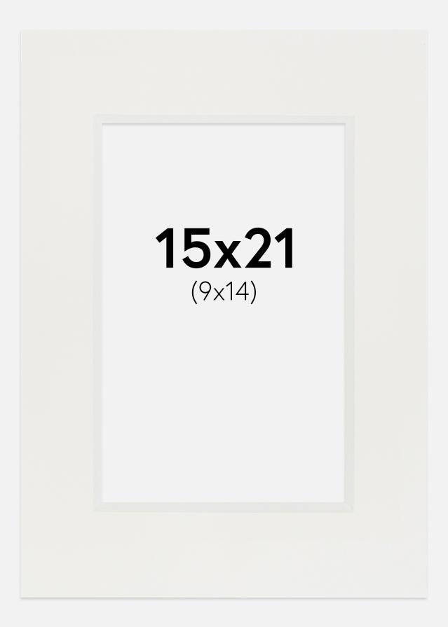 Passe-partout Blanc 3 mm (noyau blanc) 15x21 cm (9x14)