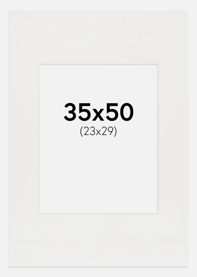 Passe-partout Blanc 3 mm (noyau blanc) 35x50 cm (23x29)