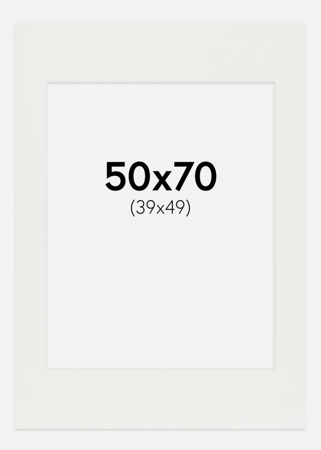 Passe-partout Blanc 3 mm (noyau blanc) 50x70 cm (39x49)