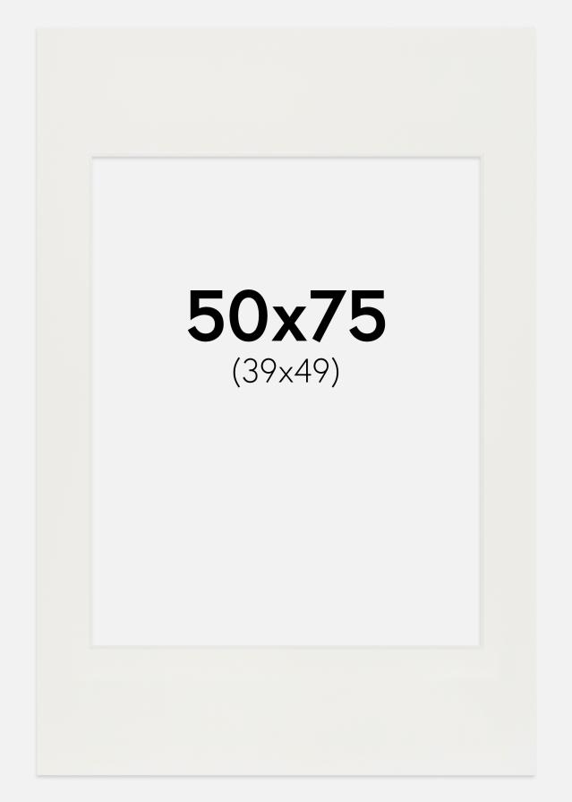 Passe-partout Blanc 3 mm (noyau blanc) 50x75 cm (39x49)