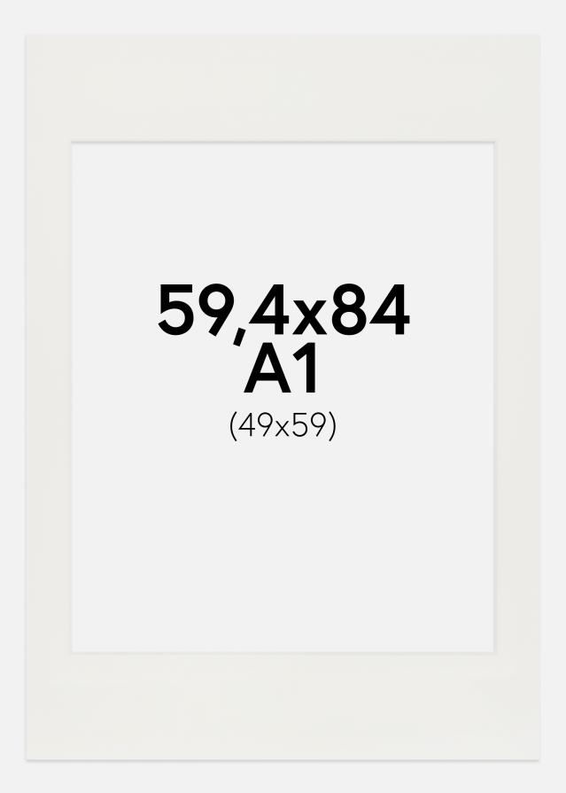 Passe-partout Blanc 3 mm (noyau blanc) 59,4x84 cm (49x59)
