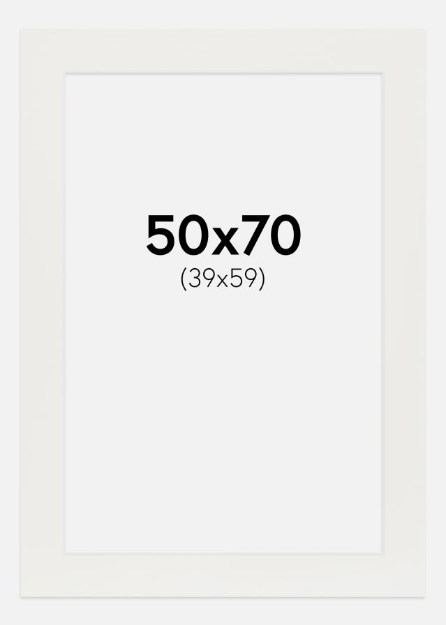Passe-partout Blanc 3 mm (noyau blanc) 50x70 cm (39x59)