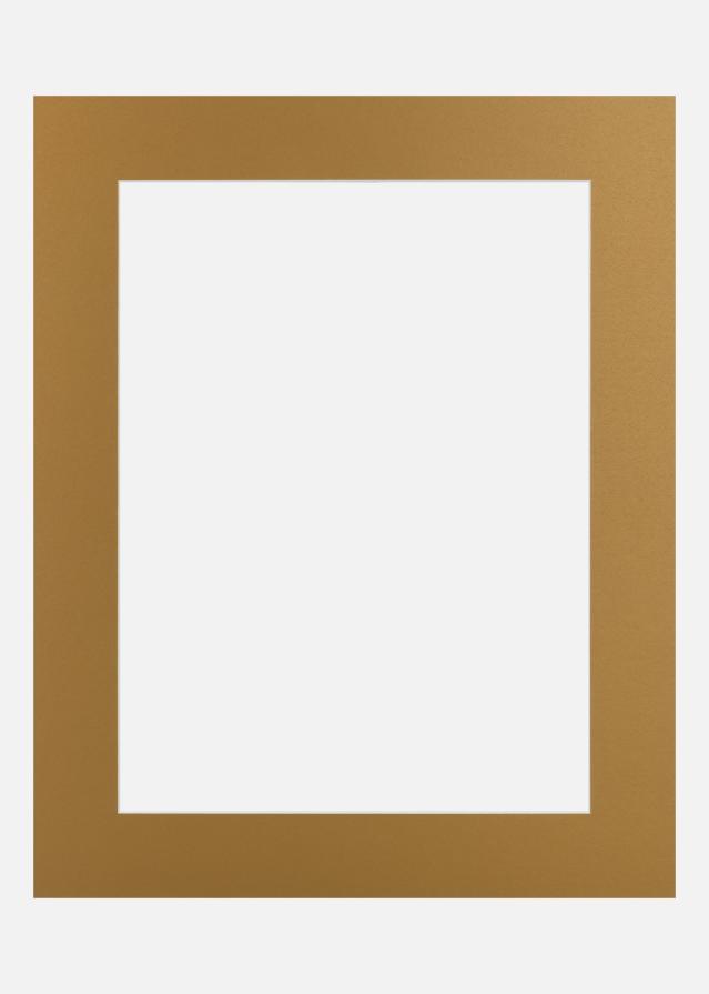 Passe-partout Brushed Brass Metal (noyau blanc) 50x50 cm (39x39)