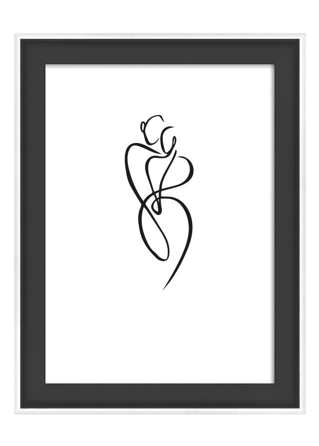Cadre Silhouette Noir 10x15 cm