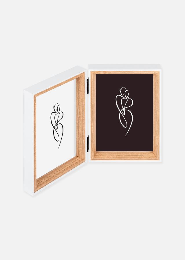 Silhouette Cadre pliant Chêne 10x15 cm - 2 images
