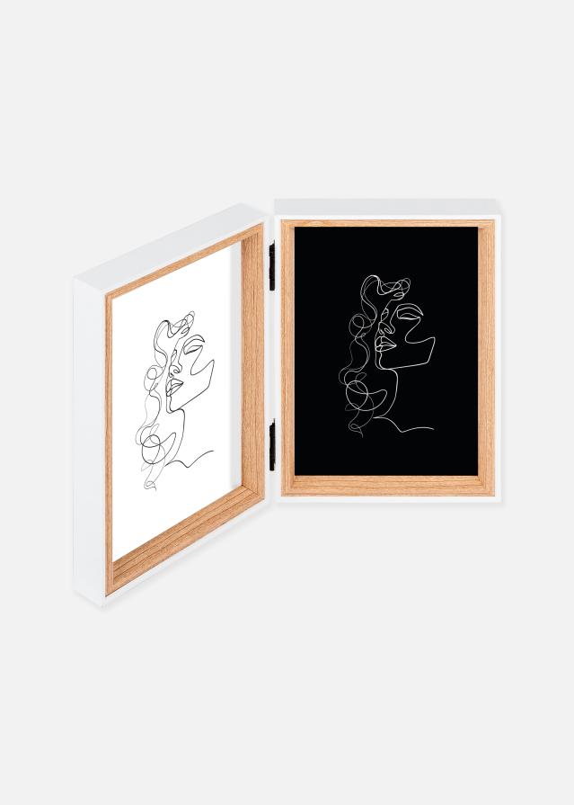 Silhouette Cadre pliant Chêne 13x18 cm - 2 images