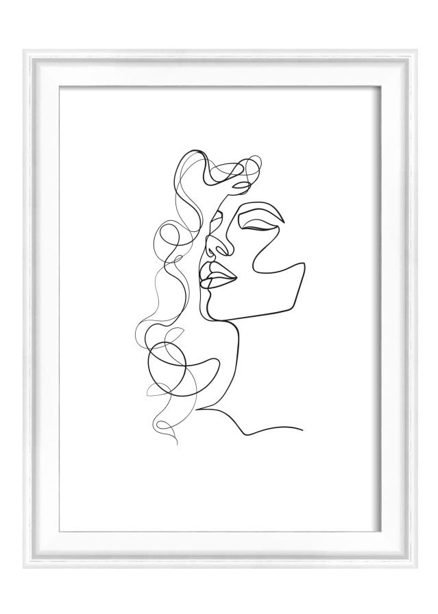 Cadre Silhouette Blanc 13x18 cm