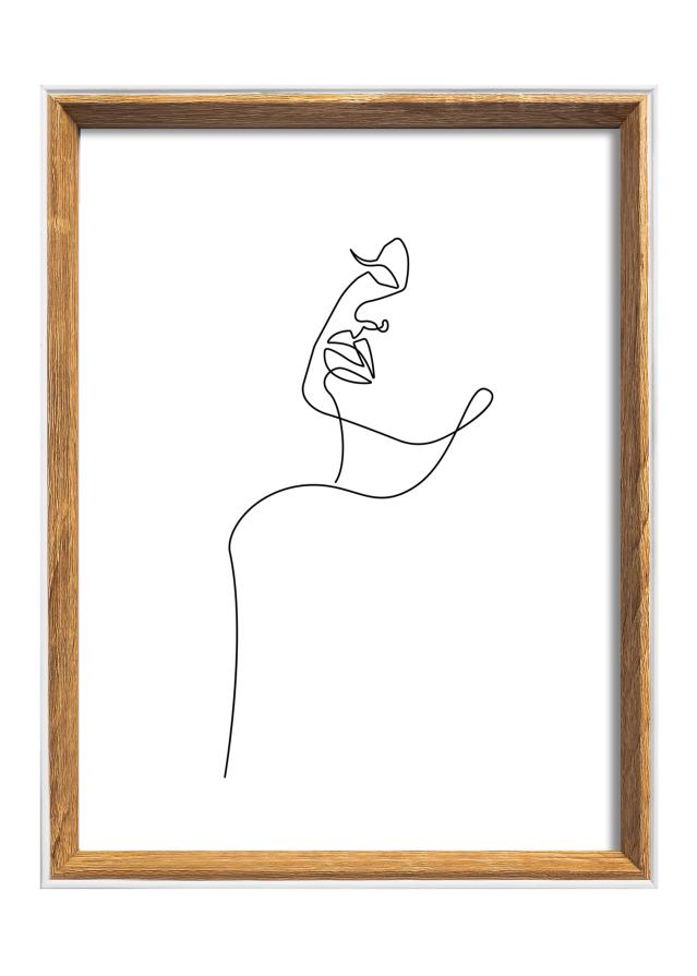 Cadre Silhouette Noyer 18x24 cm