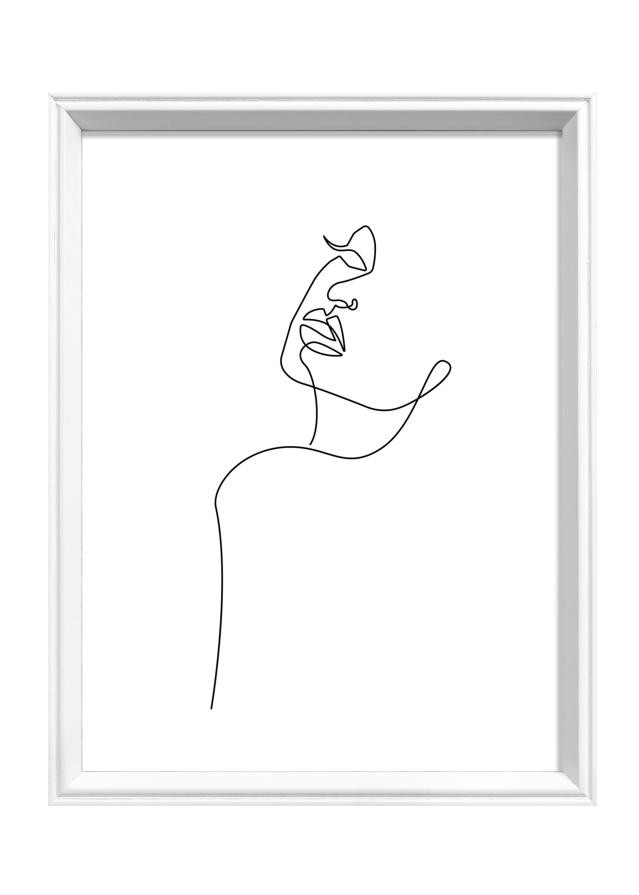 Cadre Silhouette Blanc 18x24 cm