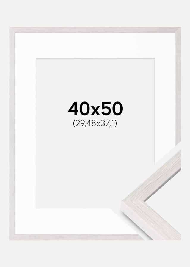 Kader Ares eich Wäiss 40x50 cm - Passe-partout wäiss 12x15 inches