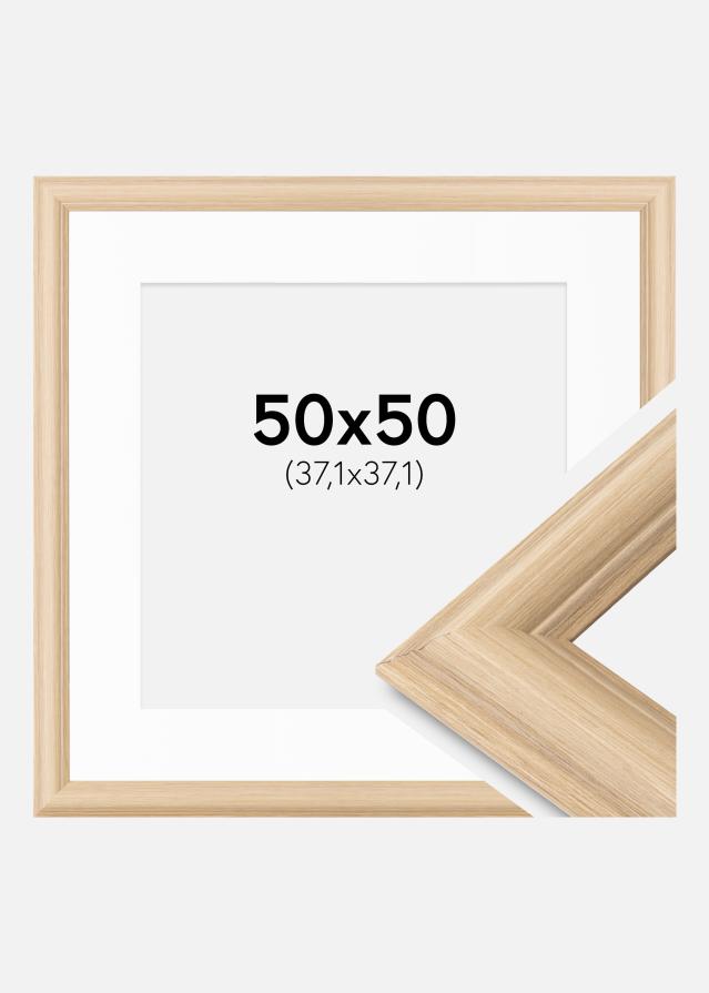 Kader Västkusten eich 50x50 cm - Passe-partout wäiss 15x15 inches