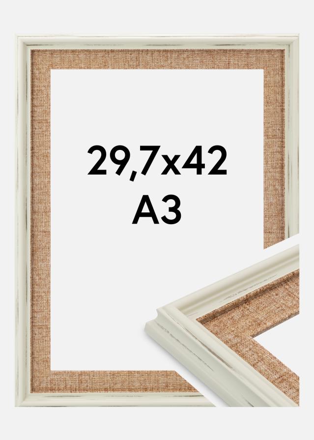 Cadre Sandweave Verre Acrylique Blanc 29,7x42 cm (A3)