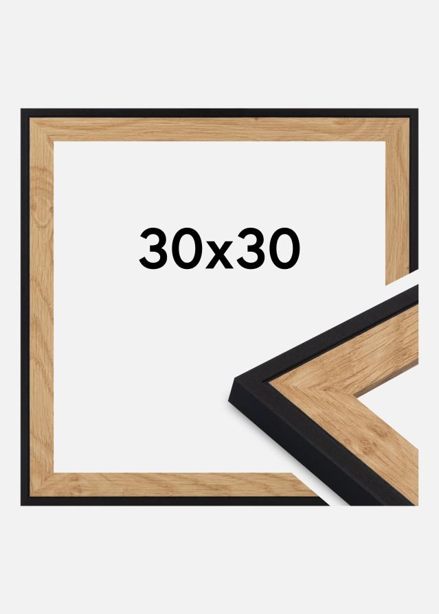 Cadre Iris Verre Acrylique Noir 30x30 cm