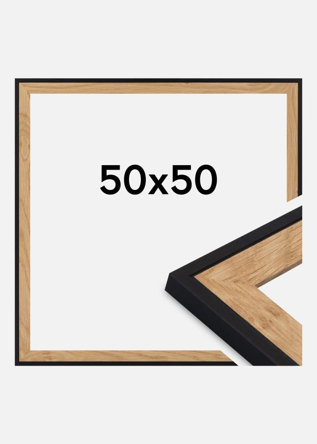 Cadre Iris Verre Acrylique Noir 50x50 cm