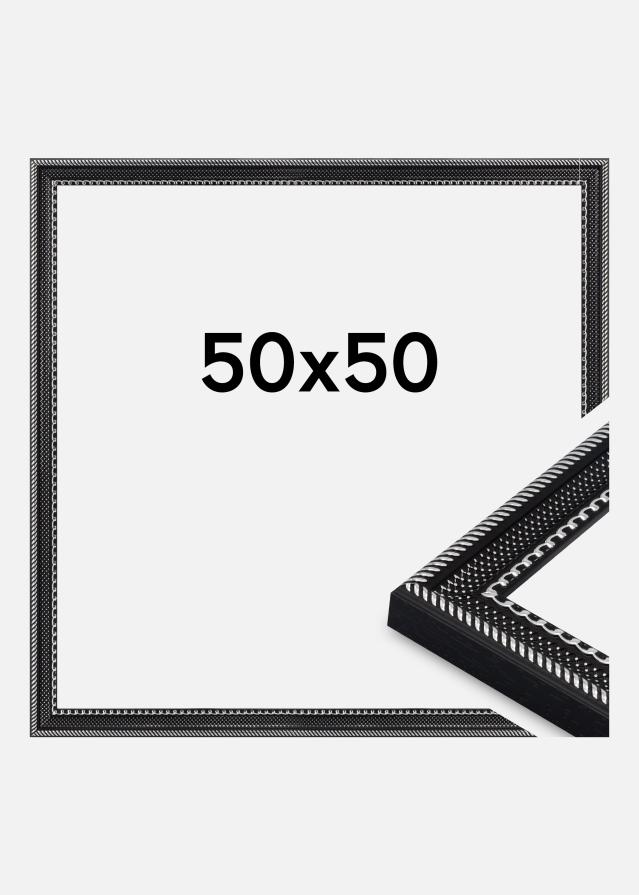 Cadre Trellis Verre Acrylique Noir 50x50 cm