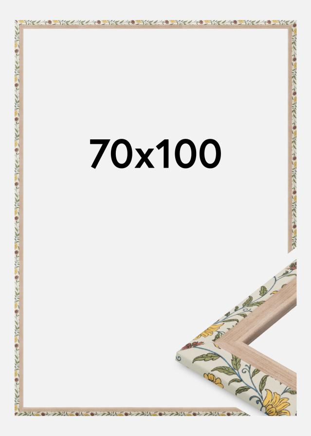 Cadre Arco Verre Acrylique Fleuri Chêne 70x100 cm