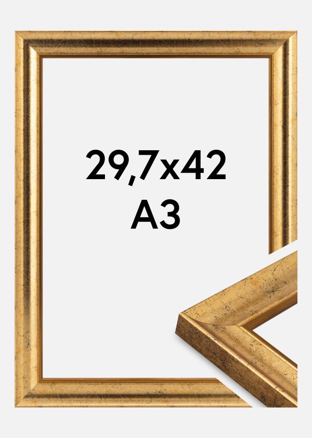 Cadre Conca Verre Acrylique Or 29,7x42 cm (A3)