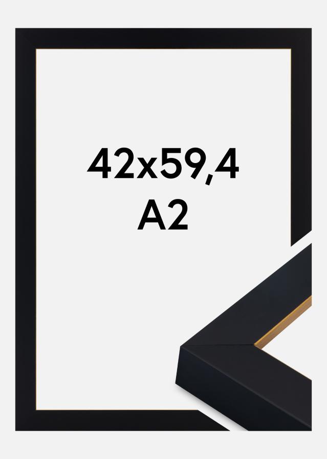 Cadre Sussex Verre Acrylique Noir/Or 42x59,4 cm (A2)