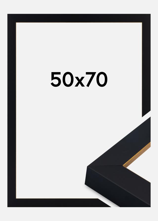Cadre Sussex Verre Acrylique Noir/Or 50x70 cm