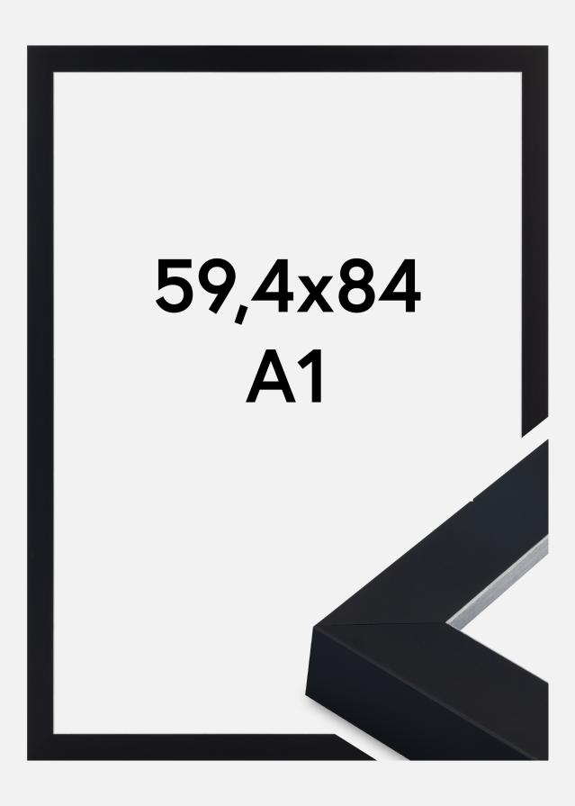 Cadre Sussex Verre Acrylique Noir/Argent 59,4x84,1 cm (A1)