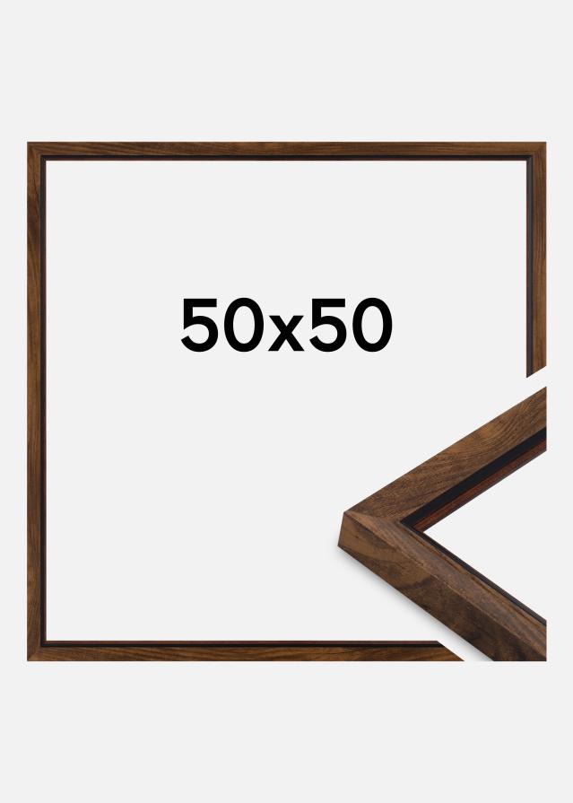 Cadre Obsidian Verre Acrylique Noyer 50x50 cm