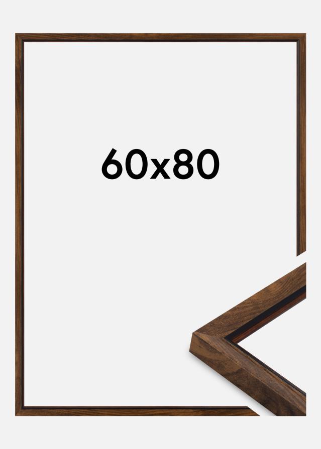 Cadre Obsidian Verre Acrylique Noyer 60x80 cm