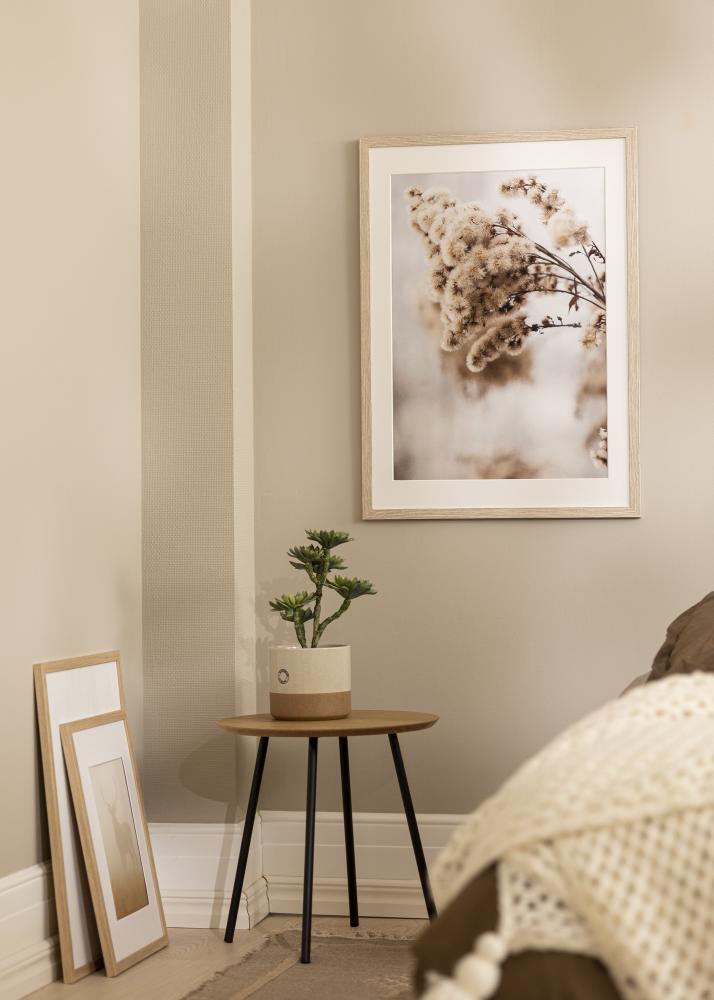 Kader Stilren eich gro Beige 30x40 cm - Passe-partout wäiss 20x28 cm