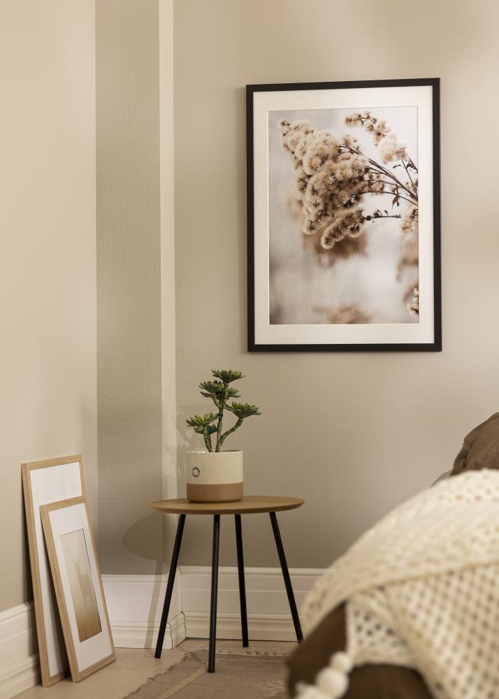 Kader Stilren eich schwaarz 70x100 cm - Passe-partout wäiss 24x36 inches