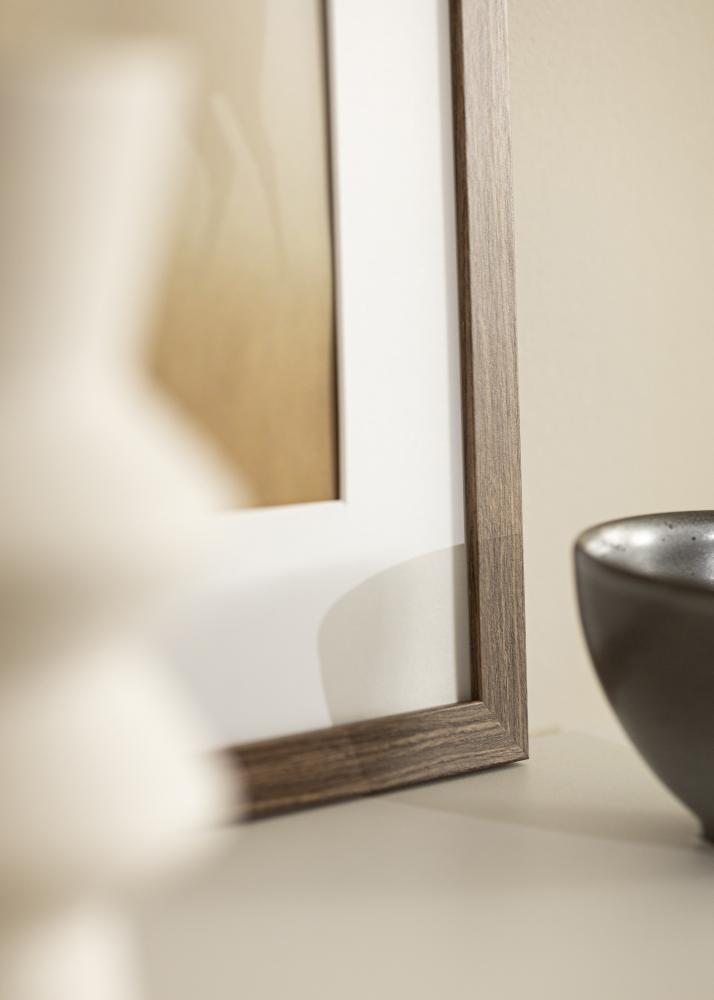 Kader Stilren kal brong 40x50 cm - Passe-partout wäiss 29,7x42 cm