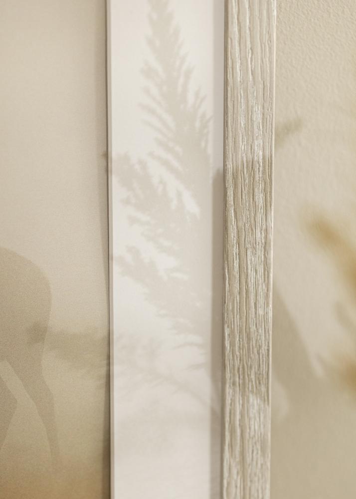 Kader Stilren eich hellgrau 40x50 cm - Passe-partout wäiss 12x15 inches