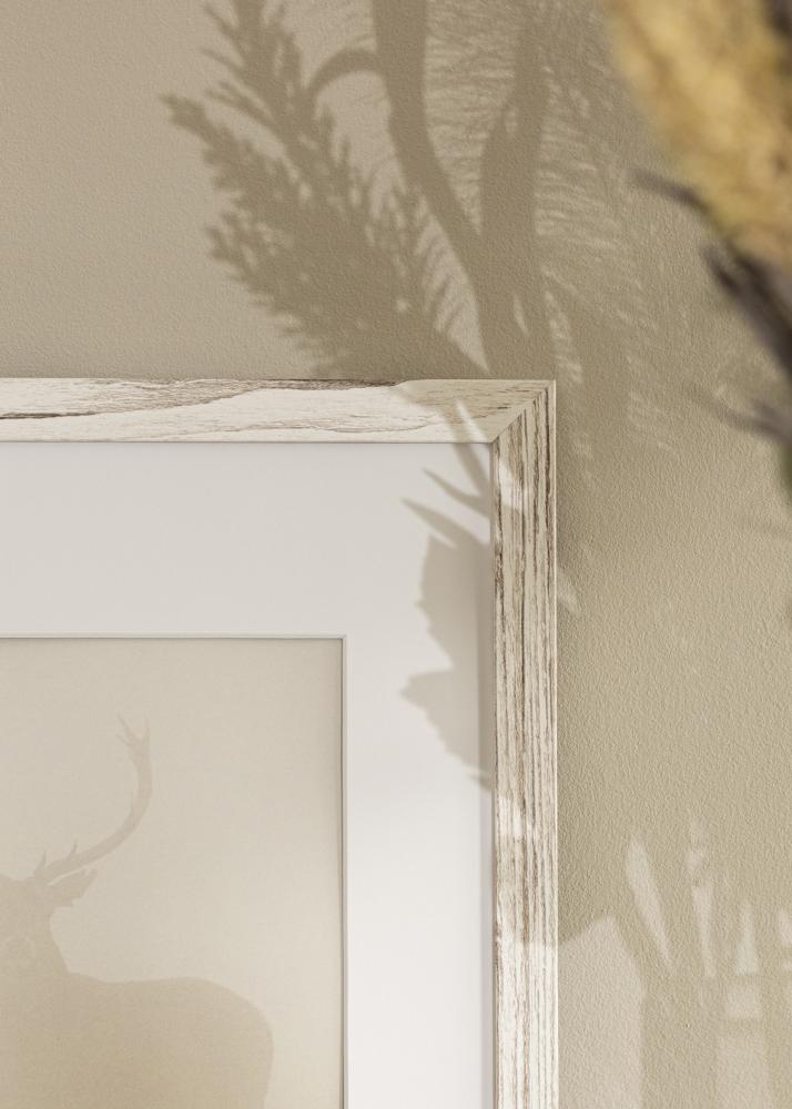 Kader Stilren Vintage wäiss 70x100 cm - Passe-partout wäiss 62x93 cm