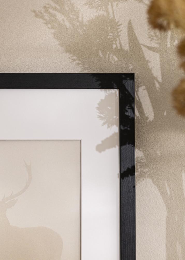 Kader Stilren schwaarz 56x71 cm - Passe-partout wäiss 46x61 cm