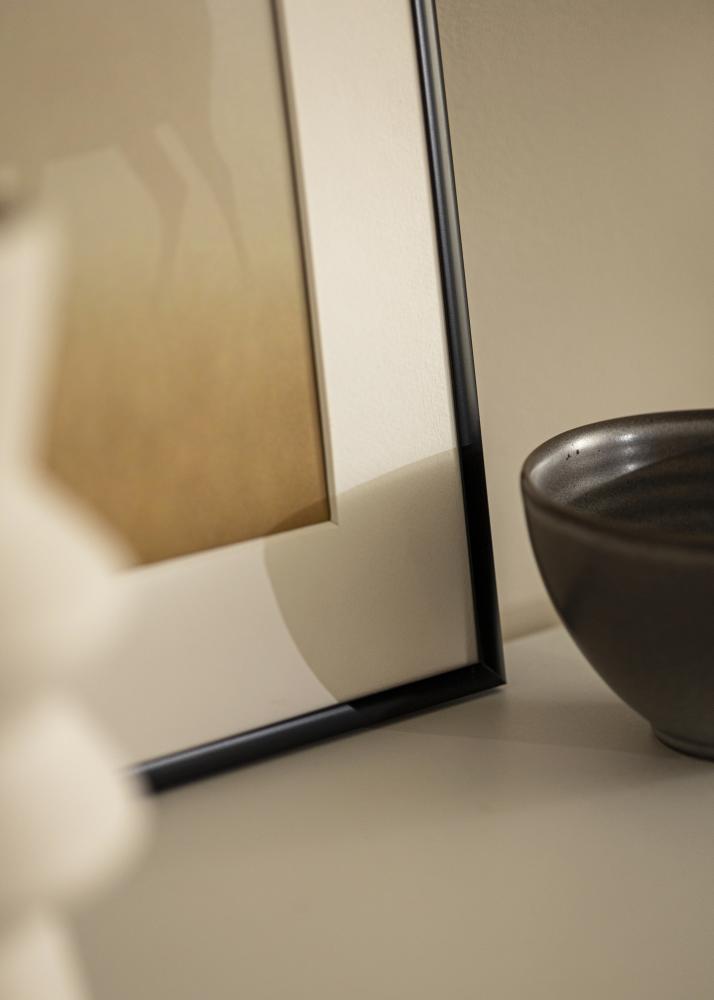 Kader Scandi Mat schwaarz 25x25 cm - Passe-partout wäiss 16x16 cm