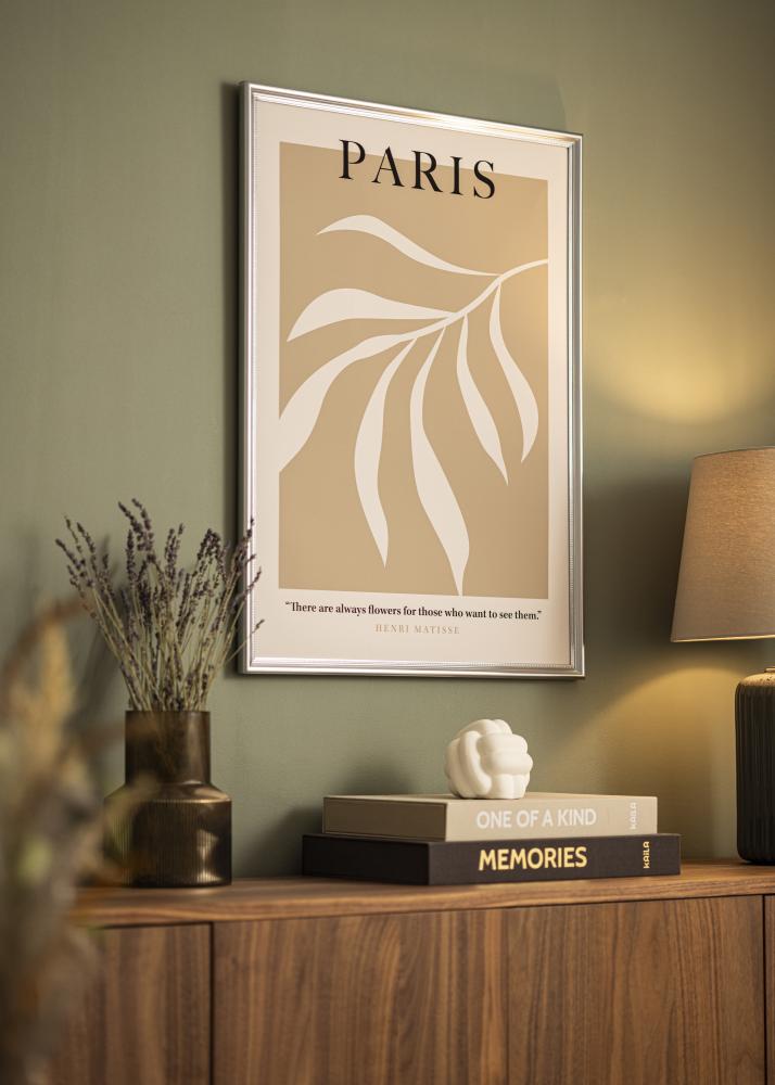 Kader Gala Sëlwer 50x70 cm - Passe-partout wäiss 39x60 cm