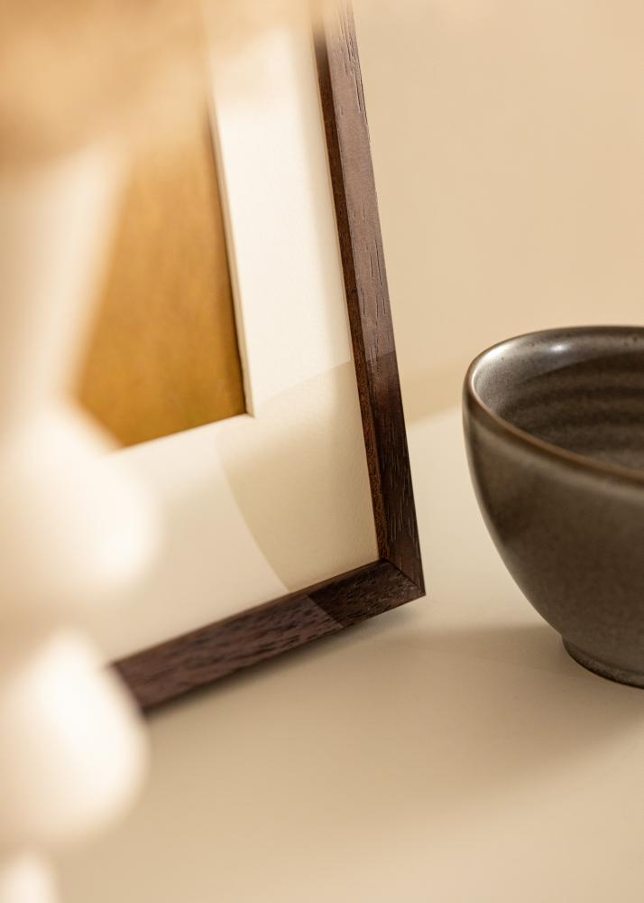 Kader Ares Teak 40x60 cm - Passe-partout wäiss 25x50 cm