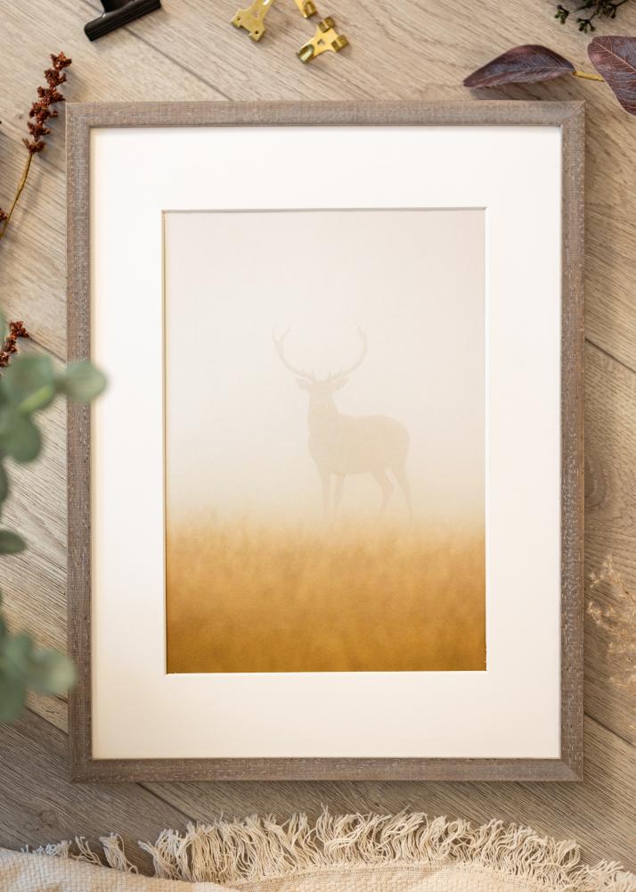 Kader Ares gro 45x60 cm - Passe-partout wäiss 32x45 cm