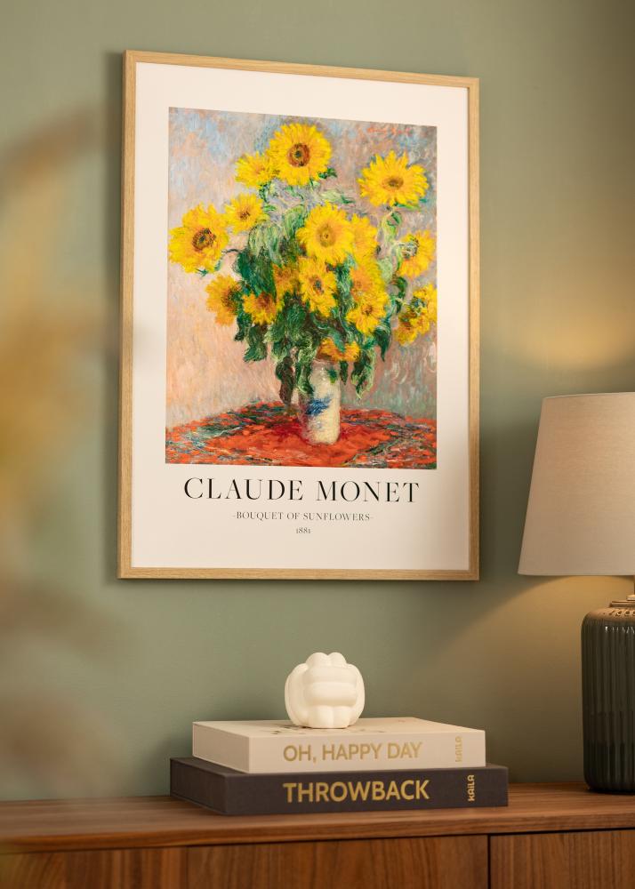 Kader Ares Natierlech Eich 50x70 cm - Passe-partout wäiss 15x23 inches